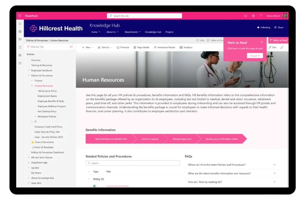 SharePoint Wiki example